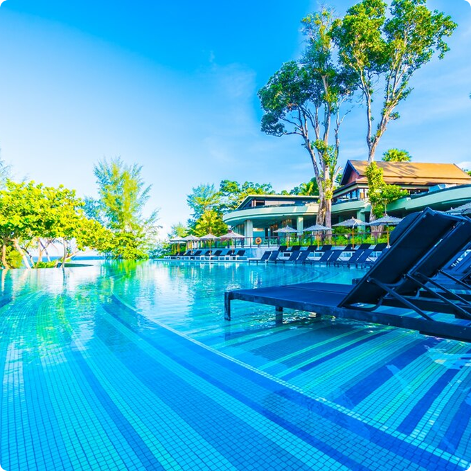 Weekly pool service technician cleaning Phoenix pool